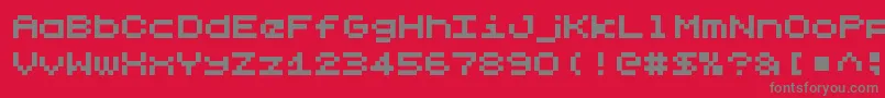 LilliputstepsRegular-Schriftart – Graue Schriften auf rotem Hintergrund