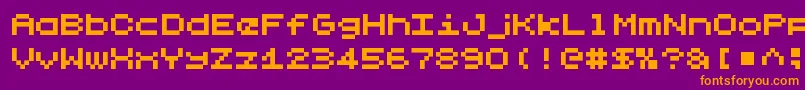 LilliputstepsRegular Font – Orange Fonts on Purple Background