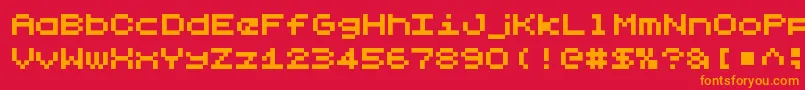 LilliputstepsRegular Font – Orange Fonts on Red Background