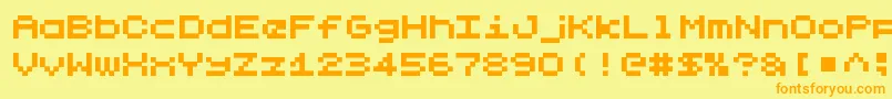 LilliputstepsRegular Font – Orange Fonts on Yellow Background