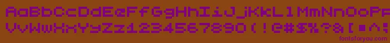 LilliputstepsRegular Font – Purple Fonts on Brown Background