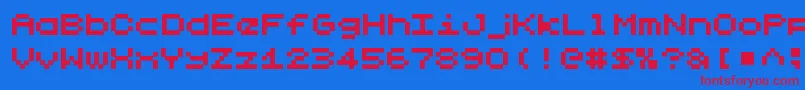 LilliputstepsRegular Font – Red Fonts on Blue Background
