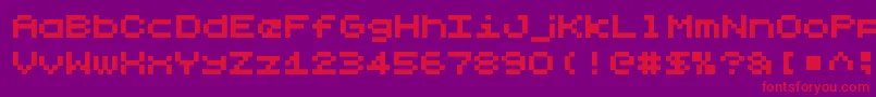 LilliputstepsRegular Font – Red Fonts on Purple Background