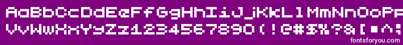 LilliputstepsRegular Font – White Fonts on Purple Background