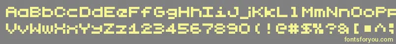 LilliputstepsRegular Font – Yellow Fonts on Gray Background