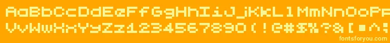 LilliputstepsRegular Font – Yellow Fonts on Orange Background