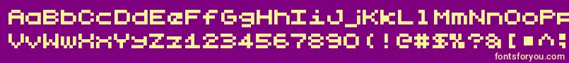 LilliputstepsRegular Font – Yellow Fonts on Purple Background