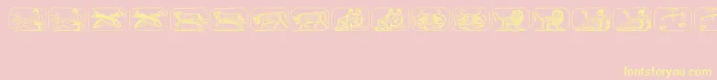 Tierkreis2 Font – Yellow Fonts on Pink Background