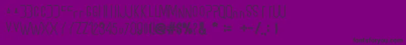 Шрифт Ostrichsansstack1 – чёрные шрифты на фиолетовом фоне