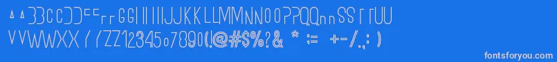 Ostrichsansstack1 Font – Pink Fonts on Blue Background
