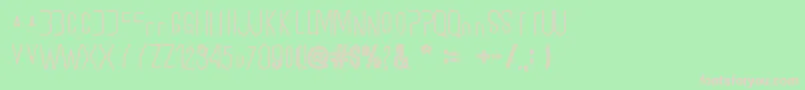 Ostrichsansstack1 Font – Pink Fonts on Green Background