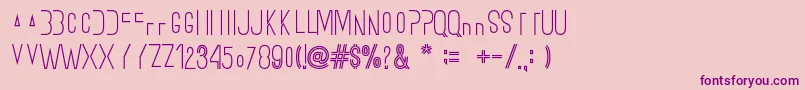 Ostrichsansstack1 Font – Purple Fonts on Pink Background