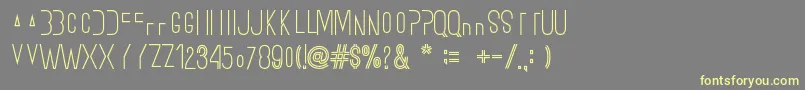 Ostrichsansstack1 Font – Yellow Fonts on Gray Background