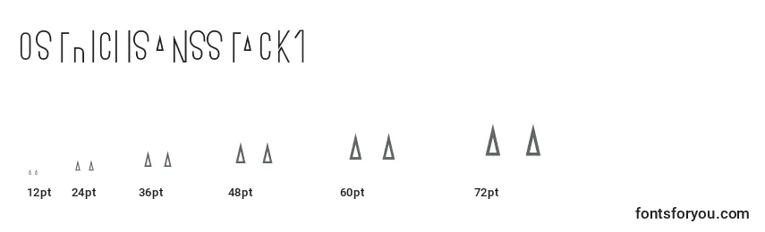 Размеры шрифта Ostrichsansstack1