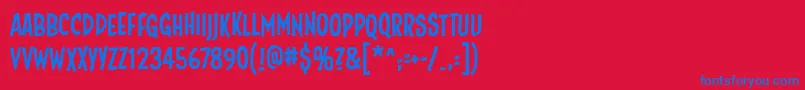 Fundeadbb Font – Blue Fonts on Red Background