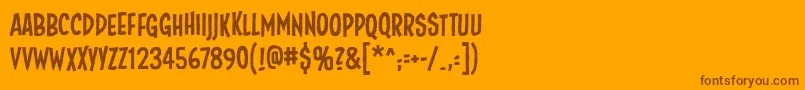 Fundeadbb Font – Brown Fonts on Orange Background