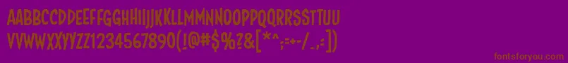 Fundeadbb Font – Brown Fonts on Purple Background