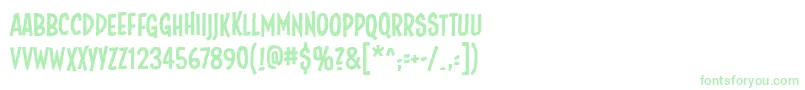Fundeadbb-fontti – vihreät fontit valkoisella taustalla