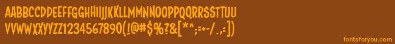 Fundeadbb Font – Orange Fonts on Brown Background
