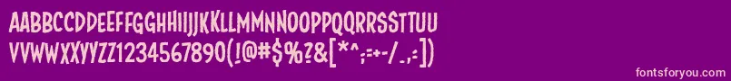 Fundeadbb-Schriftart – Rosa Schriften auf violettem Hintergrund