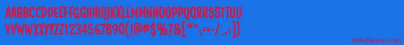 Fundeadbb Font – Red Fonts on Blue Background