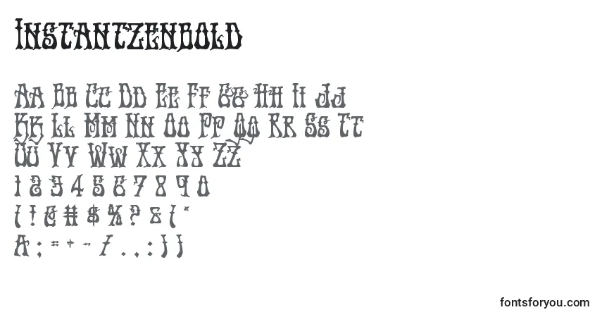 Шрифт Instantzenbold – алфавит, цифры, специальные символы