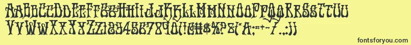Instantzenbold Font – Black Fonts on Yellow Background