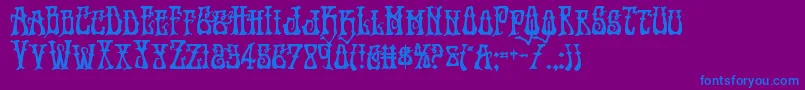 Instantzenbold-Schriftart – Blaue Schriften auf violettem Hintergrund