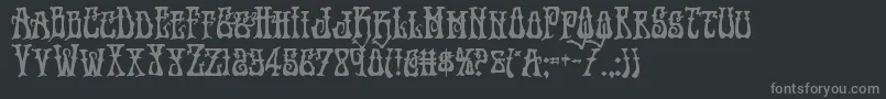 フォントInstantzenbold – 黒い背景に灰色の文字