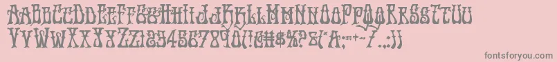Instantzenbold-fontti – harmaat kirjasimet vaaleanpunaisella taustalla