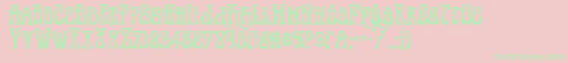 Instantzenbold Font – Green Fonts on Pink Background