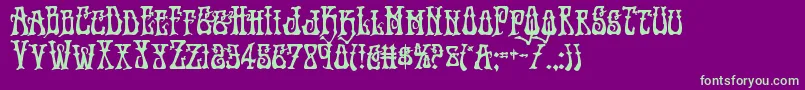 Instantzenbold-fontti – vihreät fontit violetilla taustalla