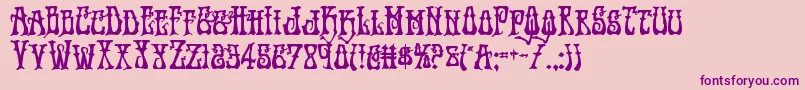 Instantzenbold-fontti – violetit fontit vaaleanpunaisella taustalla