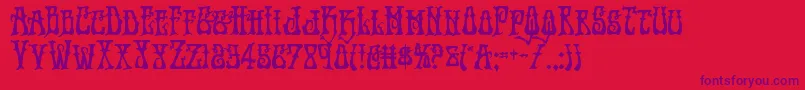 Instantzenbold-fontti – violetit fontit punaisella taustalla