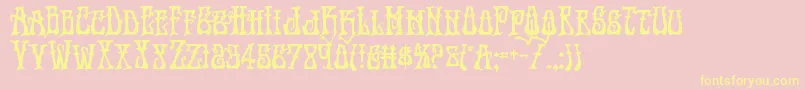 Instantzenbold-Schriftart – Gelbe Schriften auf rosa Hintergrund