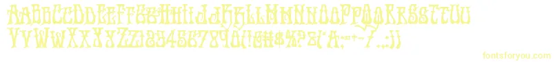 Шрифт Instantzenbold – жёлтые шрифты на белом фоне