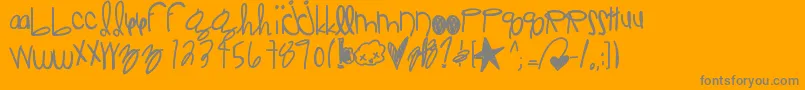 Más sobre la fuente Jelloraindrops fuente Jelloraindrops – Fuentes Grises Sobre Fondo Naranja