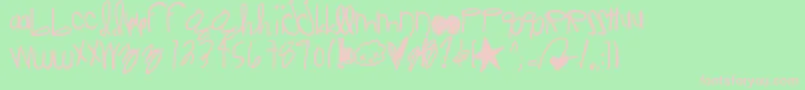 Jelloraindrops Font – Pink Fonts on Green Background