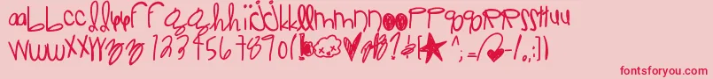 More about Jelloraindrops Font Jelloraindrops Font – Red Fonts on Pink Background
