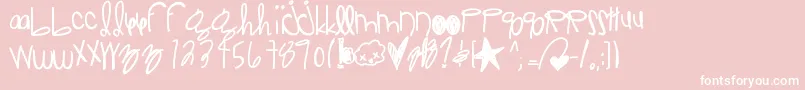 Jelloraindrops Font – White Fonts on Pink Background