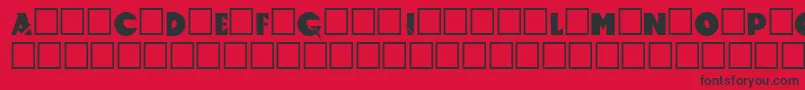 Accelerator-Schriftart – Schwarze Schriften auf rotem Hintergrund