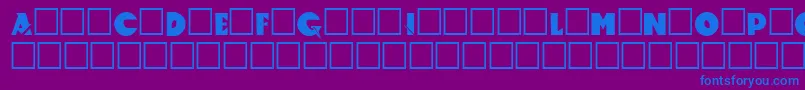 Accelerator Font – Blue Fonts on Purple Background