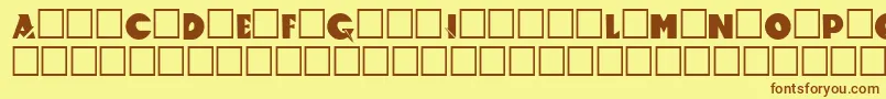 Accelerator Font – Brown Fonts on Yellow Background