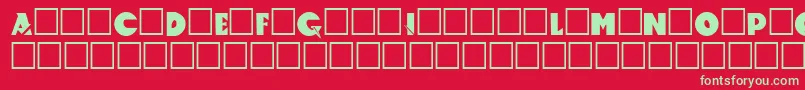 Accelerator Font – Green Fonts on Red Background
