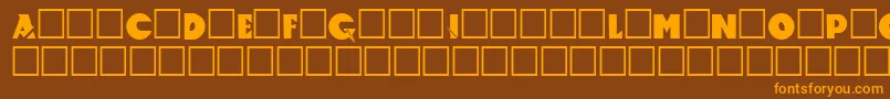 Accelerator Font – Orange Fonts on Brown Background