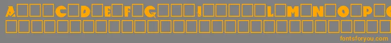 Accelerator Font – Orange Fonts on Gray Background