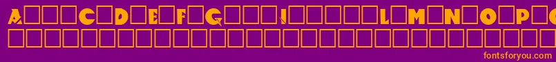 Accelerator Font – Orange Fonts on Purple Background