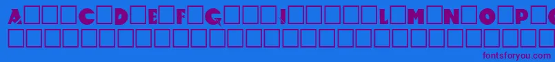 Accelerator Font – Purple Fonts on Blue Background