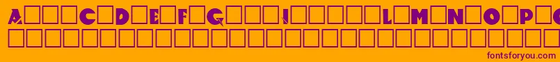 Accelerator Font – Purple Fonts on Orange Background