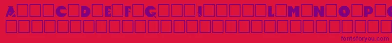 Accelerator Font – Purple Fonts on Red Background